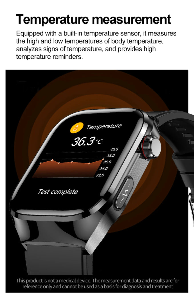 GUHUAVMI Micro Physical Examination Smart Watch with ECG, Uric Acid & Five-Organ Health Monitoring