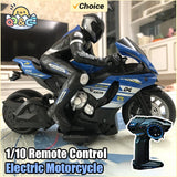 1/10 Scale Electric RC Motorcycle – High Speed 4-Channel Off-Road Remote Control Car thumbnail 1