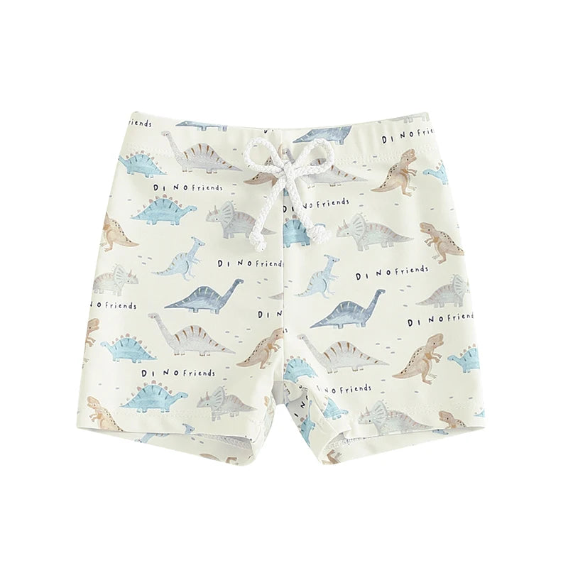 Blotona Boys Swim Trunks – Dinosaur, Plaid & Turtle Print Toddler Board Shorts