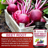 Organic Beetroot Capsules with Black Pepper Extract – Nitric Oxide Support, Blood Circulation & Energy Boost – 30/60/120 Capsules thumbnail 3