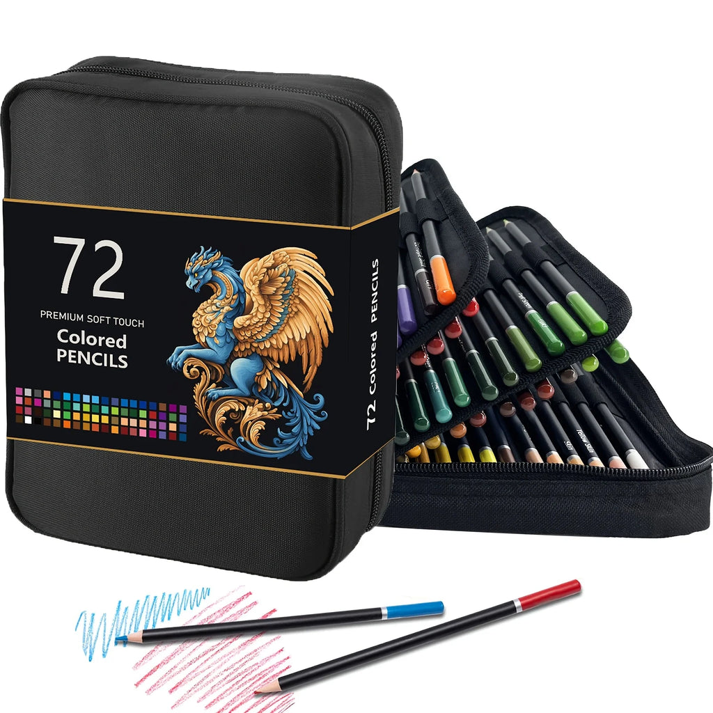 72/120/180/260 Color Lead Pencil Set – Vibrant Watercolor-Style Erasable Art Pencils for Artists & Beginners