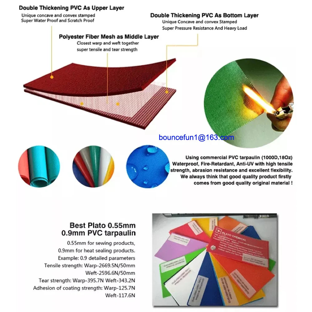 Square Inflatable Swimming Pool & Water Zorb Ball Pool – Heavy Duty PVC Outdoor Fun