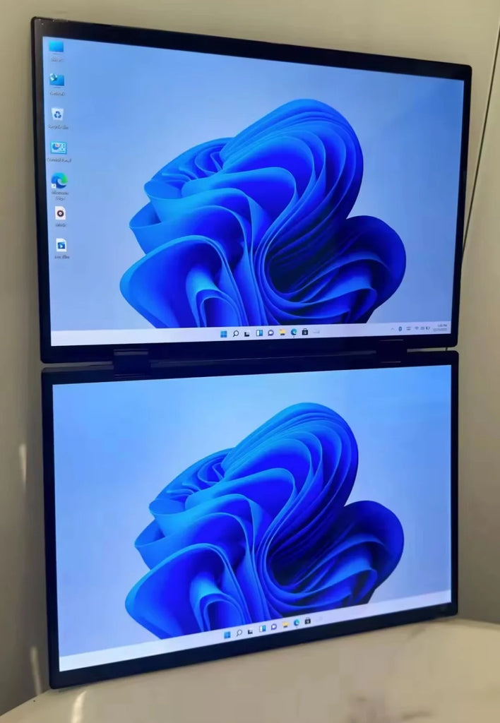 Dual Screen 14+14 Inch 2K Touchscreen 2-in-1 Laptop 16GB/32GB Intel N100 CPU 360° Flip Metal Case