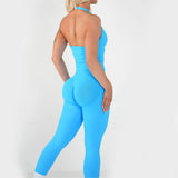 Impact Gym Set – Seamless Halter Top & High-Waist Sports Leggings Yoga Outfit (2-Piece) thumbnail 22