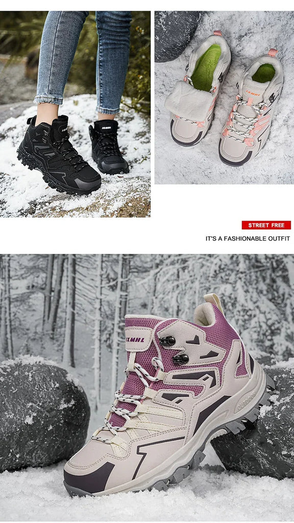 Winter Women’s Velvet Warm Hiking Shoes – Waterproof, Durable & Built for Adventure