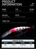 GOBASS 160mm Floating Minnow Fishing Lure – 22g Laser Crankbait for Freshwater & Saltwater | Trolling Wobbler Hard Bait thumbnail 9