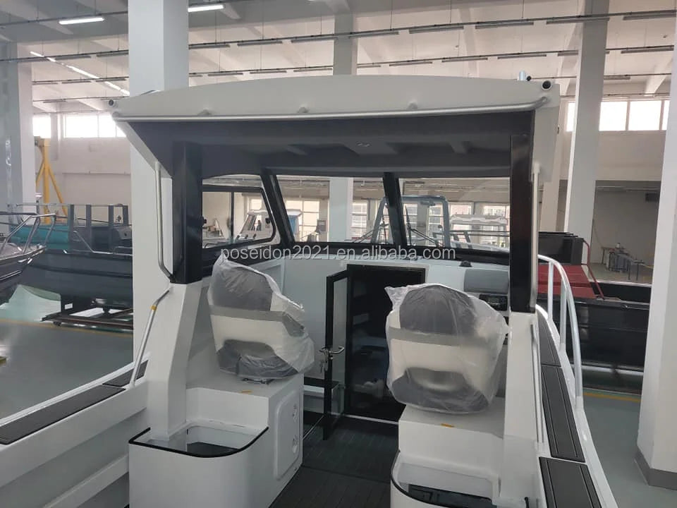 22ft High-Speed Aluminum Fishing Boat with Outboard Engine | Sport Yacht Cabin Cruiser
