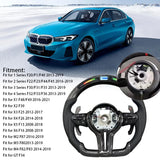 Customized Carbon Fiber Steering Wheel with Embedded LED Lights – Compatible with BMW X3 X4 X5 M2 M4 M8 F10 F15 F20 F22 F30 E90 E91 thumbnail 9