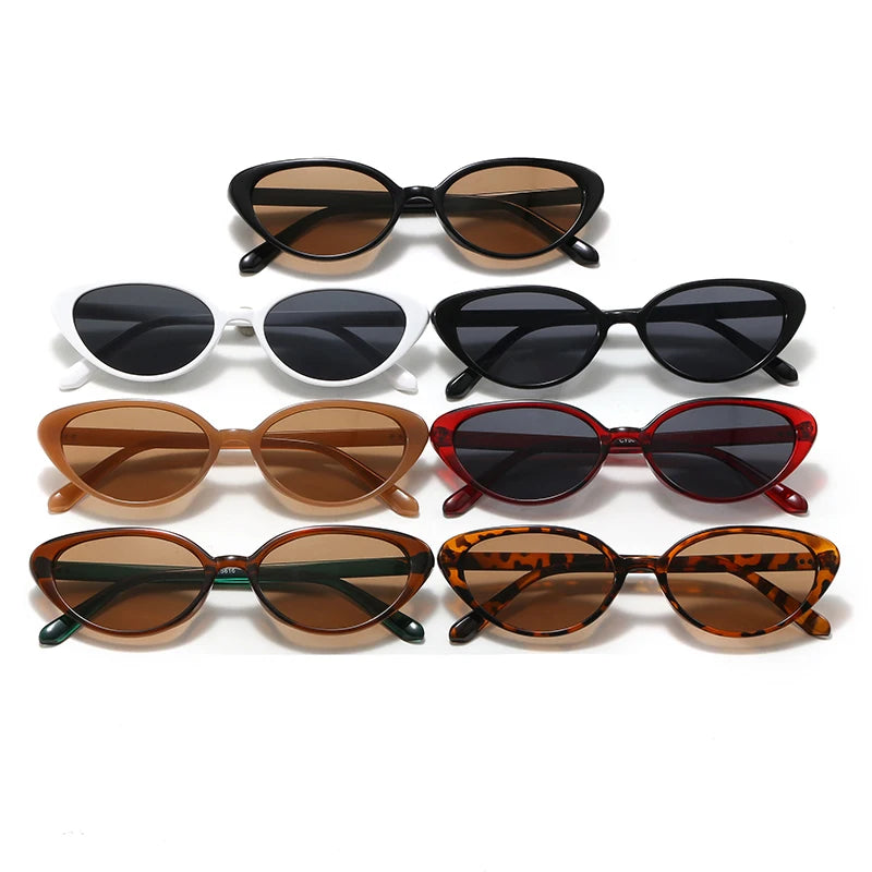 2pcs Retro Cat Eye Sunglasses for Women & Men – Rivet Triangle Fashion Sun Glasses, Multi-Color