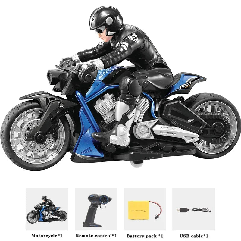 High-Speed Remote Control Stunt Motorbike 360° Rotation Drift RC Motorcycle Toy for Kids