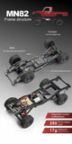 MN82 LC79 1:12 Retro 4WD RC Pickup Truck with LED Lights – Professional Remote Control Off-Road Model thumbnail 10