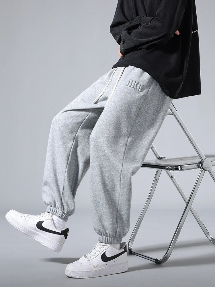 Men’s Big Size Hip Hop Jogger Sweatpants 6XL–8XL Loose Fit Cotton Blend Pants