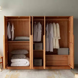 Luxury Modern Wooden Wardrobe with Sliding Doors and Storage Drawers – Nordic Style Bedroom Closet Furniture thumbnail 5