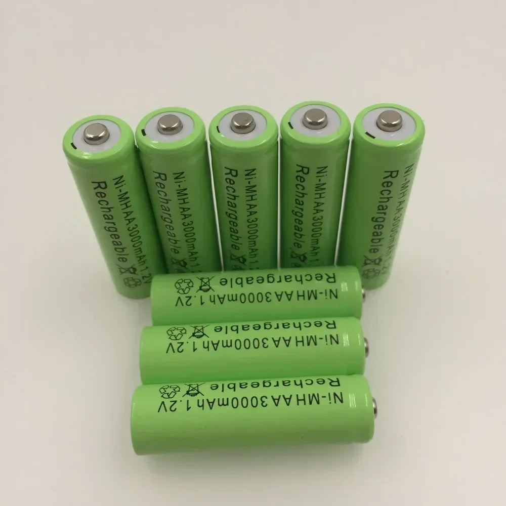 Rechargeable AA Batteries 3000mAh 1.2V Ni-MH (Pre-Charged) – Long-Lasting Power by KVCDY / Jungla