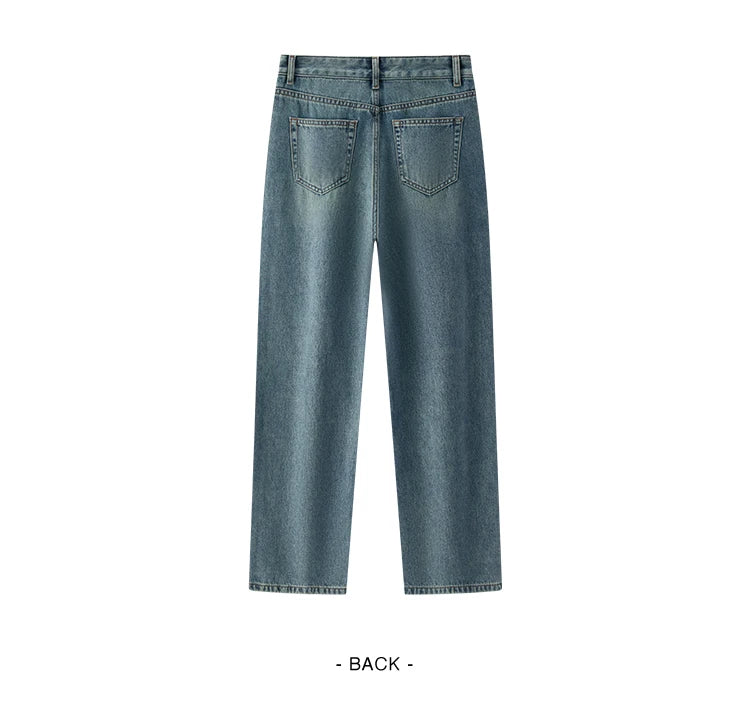 Semir Women’s Vintage Wide-Leg Jeans 2025 Spring Soft Cotton Denim Trousers