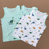 Boys Cartoon Dino Car Cotton Tank Top Singlet Underwear – Kids Summer Undershirt 3-10T thumbnail 28