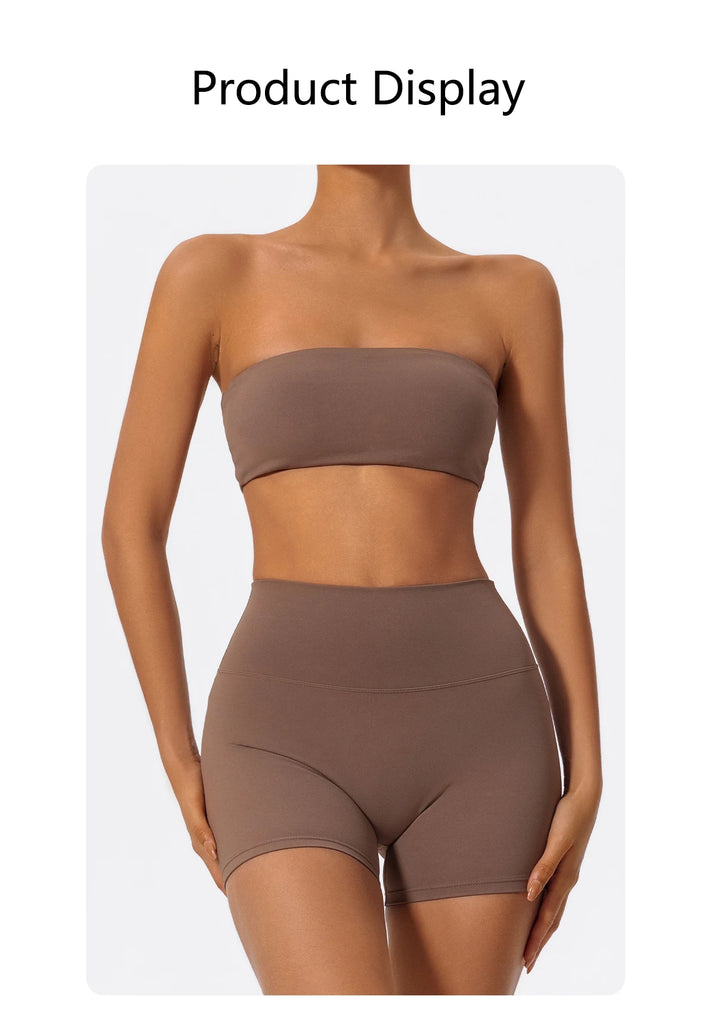 Strapless Quick-Dry Sports Bra Women’s Tube Top Yoga & Fitness Gym Wear