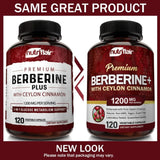 Premium Berberine HCL 1200mg with Ceylon Cinnamon – Blood Sugar Support & Heart Health – 120 Capsules thumbnail 6