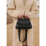 Women’s Pleated Faux Leather Handbag – Luxurious Texture Shell Shoulder Bag thumbnail 10