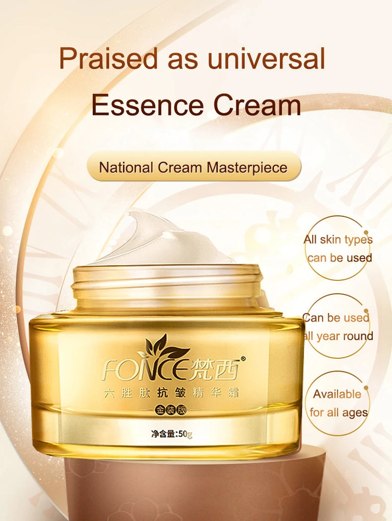 Korea Anti Aging Peptide Face Cream 50g – Hydrating Wrinkle Remover & Firming Day Night Moisturizer