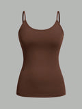 4-Pack Women’s Solid Color Camisole Tank Tops – Adjustable Strap Sleeveless Summer Vests thumbnail 13