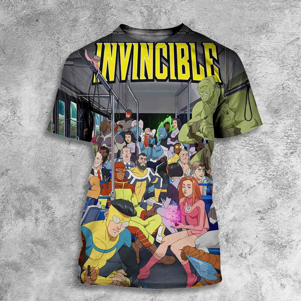 Anime Invincible 3D Printed Oversized Summer T-Shirt – Unisex Casual Tee for Men, Women & Kids