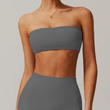 Strapless Quick-Dry Sports Bra Women’s Tube Top Yoga & Fitness Gym Wear thumbnail 33