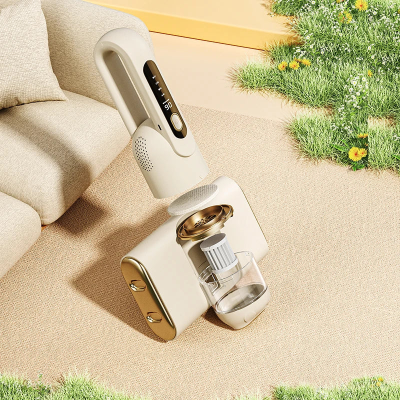 UV Mite Vacuum Cleaner 12000Pa Strong Suction with HEPA Filter and Medical UV Light for Mattress and Bed Cleaning