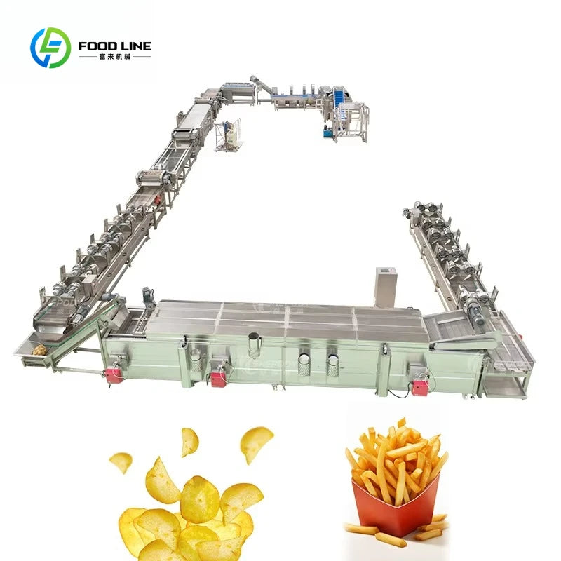 Fully Automatic Potato Chips Frying Production Line – Electric Pringles & Crisps Making Machine