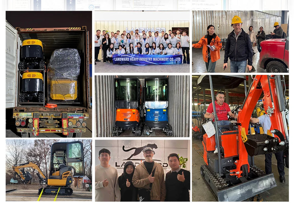 LANDWARD CE Euro 5 Mini Excavator 3.5 Ton with Kubota Engine – Customizable Home & Farm Crawler Excavator