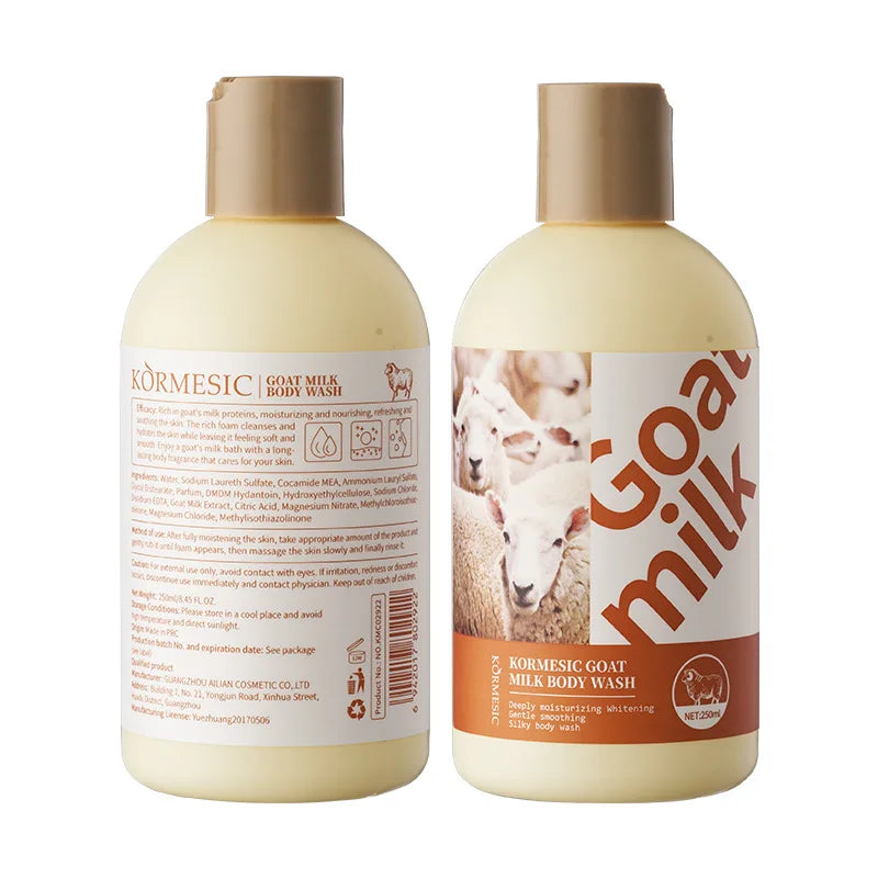 Goat Milk Body Wash Original 250ml – Moisturizing pH Balancing Shower Gel for Smooth Sensitive Skin
