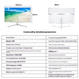 23.8-Inch Curved All-in-One PC Desktop Intel Processor 128/256GB SSD 3mm Bezel WiFi Speakers for Office, Business, and Gaming thumbnail 9