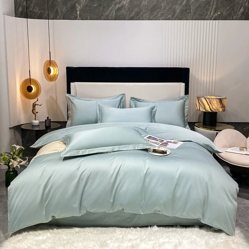 Luxury 100% Egyptian Cotton Bedding Set – Duvet Cover & Pillowcases, Soft Bed Linen for Double, Queen, King Size Beds