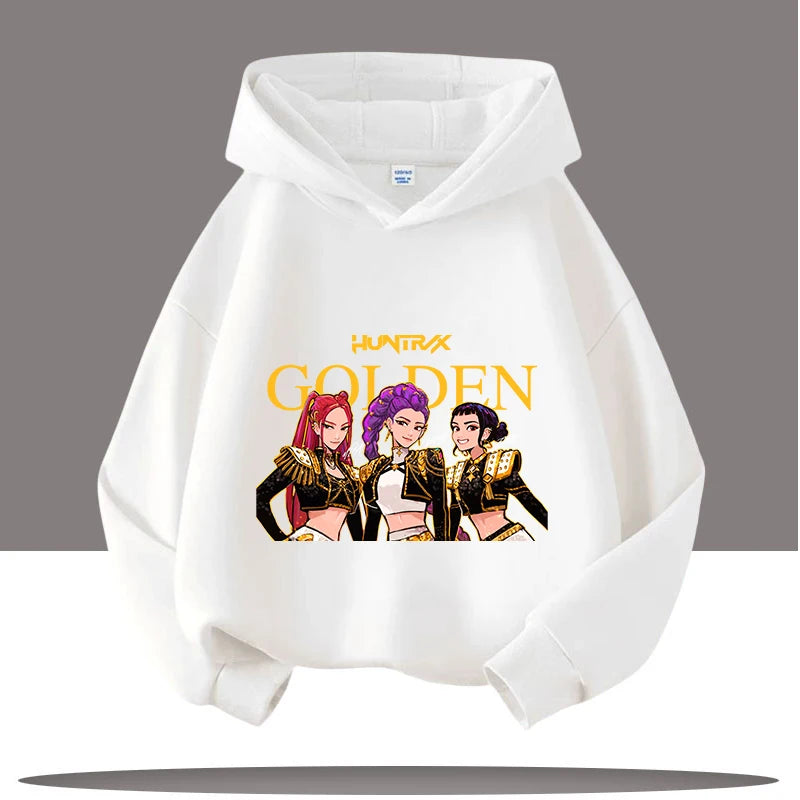 K-pop Demon Hunters Hoodie for Kids – Boys & Girls Fashion Pullover with Saja Print