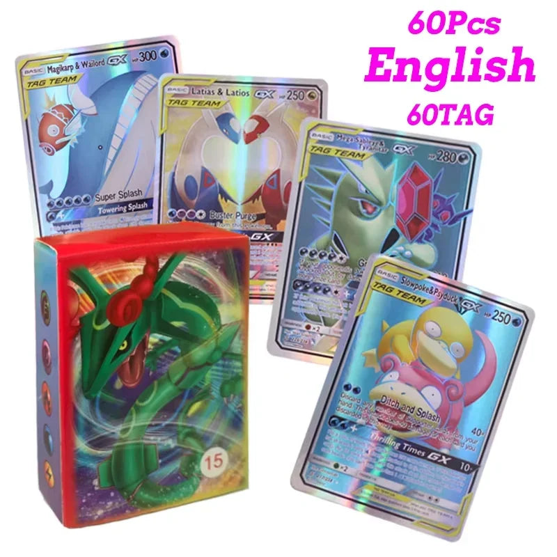 Pokemon Collection Cards Edition – Charizard & Pikachu Flash Cards Game PTCG Hobby Set