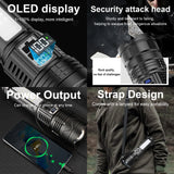 UltraBright™ 1500W Rechargeable LED Flashlight – 6,000M Long Range Tactical Torch (Built-in Power Bank) thumbnail 6