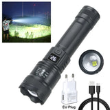 High Power 2000LM LED Tactical Flashlight with USB Charging, Zoom, and Display – Camping, Fishing, Emergency thumbnail 7