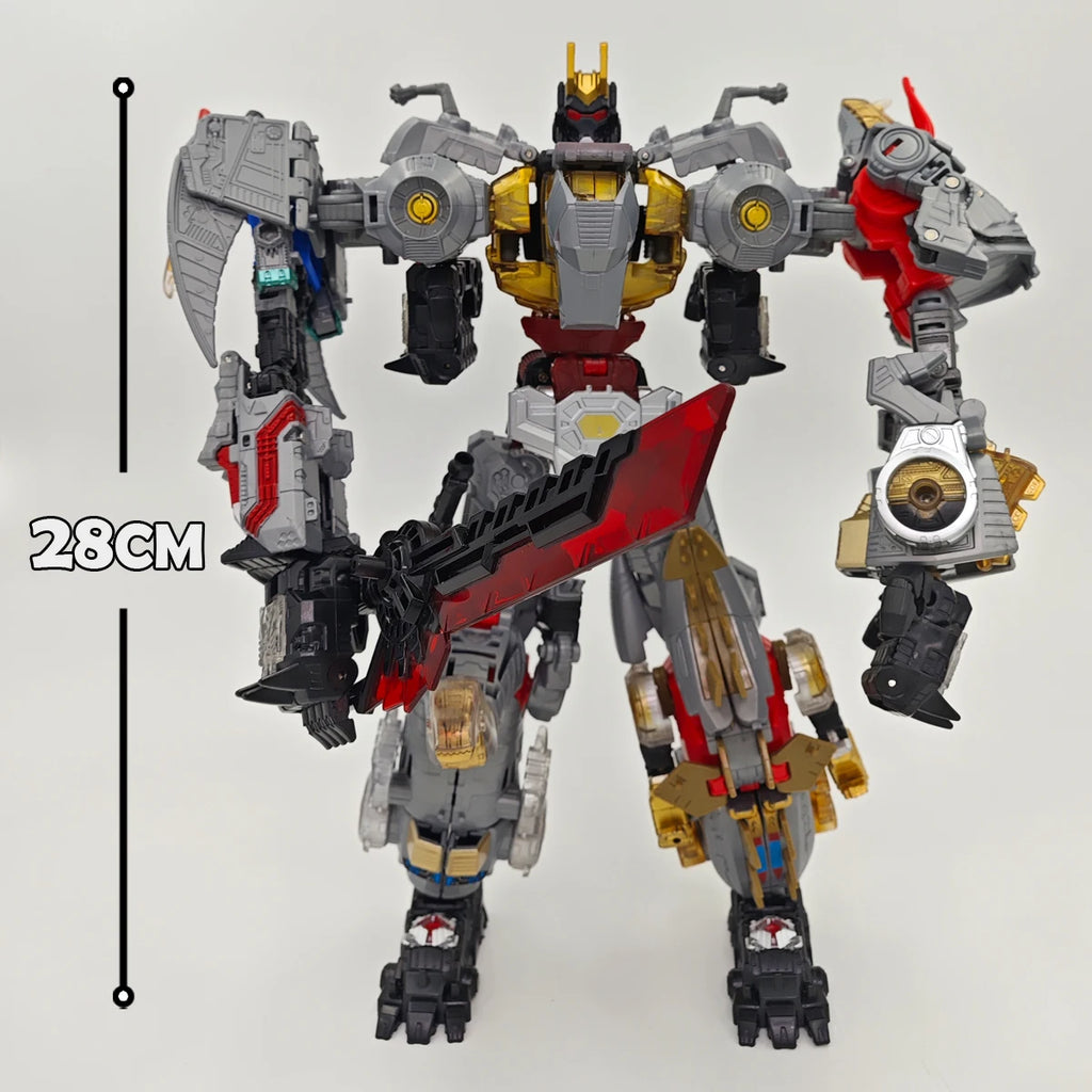 5-in-1 Dinoking Volcanicus Grimlock & Dinobots Transforming Robot Action Figures