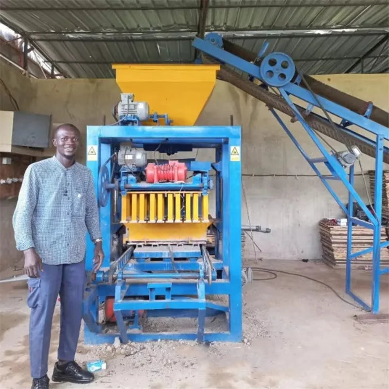 QT4-26 Semi Automatic Hydraulic Concrete Block Making Machine Hollow Cement Brick and Paver Moulding System