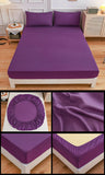 Kuup 3-Piece Solid Colour Queen Bedding Set – Polyester Fitted Sheet & Pillowcases with Elastic Band thumbnail 20