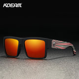 KDEAM Classic Square Polarized Sports Sunglasses UV400 Windproof Outdoor Fishing Driving Shades for Men KD093 thumbnail 3