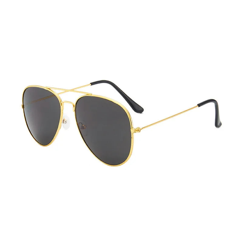 Kids Metal Oval Sunglasses – Cute Fashion Mirror Lens UV Protection for Boys & Girls