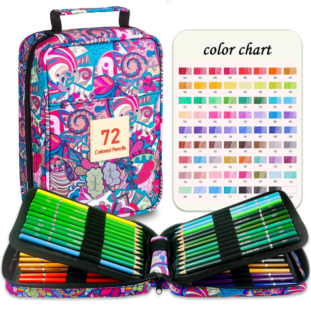 72/120/180/260 Color Lead Pencil Set – Vibrant Watercolor-Style Erasable Art Pencils for Artists & Beginners