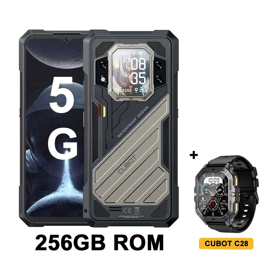 CUBOT KingKong X Rugged 5G Smartphone, 32GB RAM (16GB+16GB), 256/512GB ROM, 10200mAh, 6.583" 120Hz Display, NFC, WiFi 6, 100MP Camera