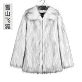 Men’s Faux Fox Fur Jacket Coat – Thick Shaggy Winter Outerwear thumbnail 18