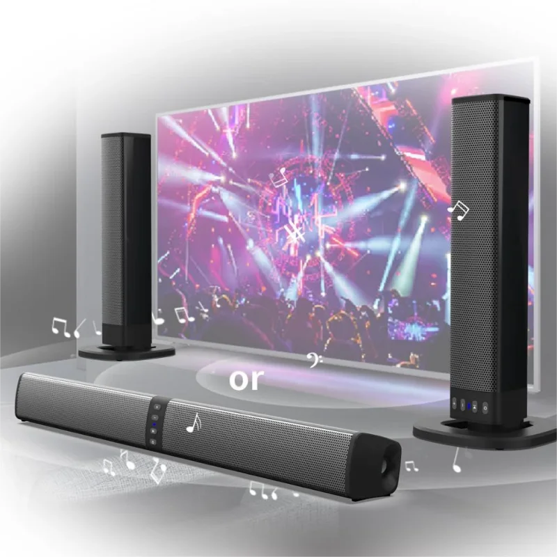 Powerful Wireless Soundbar with Subwoofer – TV, PC & Home Theater Speaker