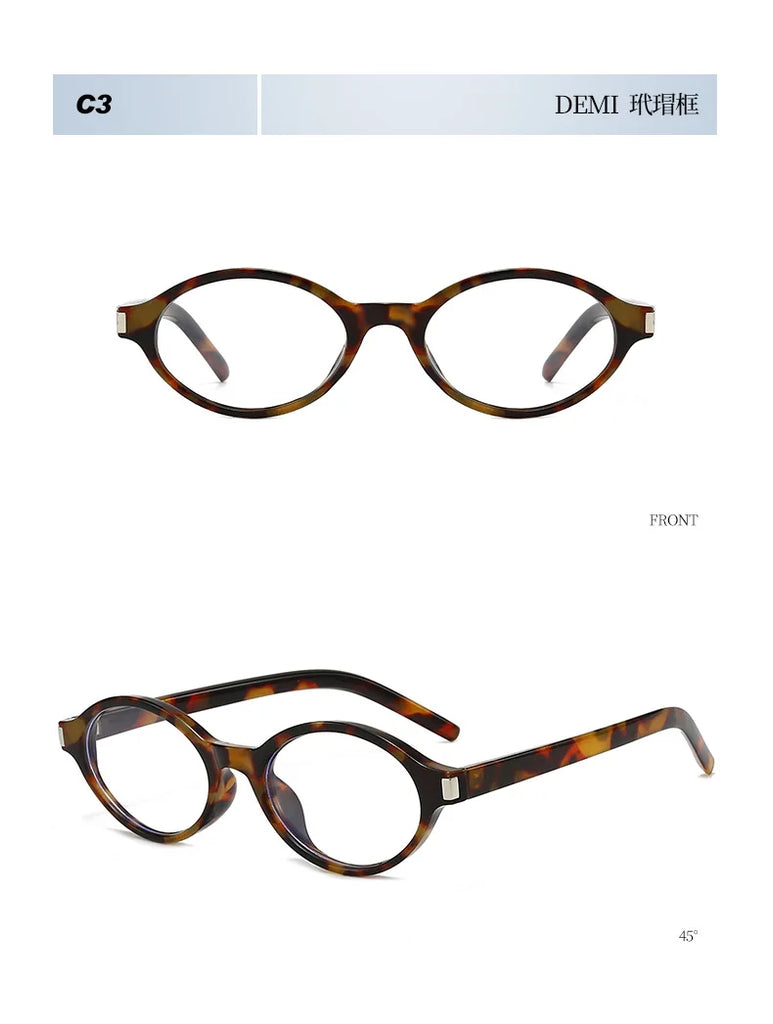 Oval Rice Nail Retro Fashion Sunglasses – Customizable Myopia Lenses 0~-6.0
