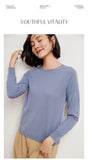 WinvyNee Women's 100% Wool Ribbed Crew Neck Sweater – Slim Fit Winter Knit Pullover thumbnail 15