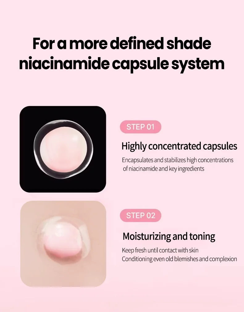 Korean Pink Collagen PDRN Capsule Cream with Niacinamide – Lightweight Non-Greasy Moisturizer for Uneven Skin Tone