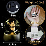 Pokemon 5cm Crystal Ball 3D LED Night Light – Pikachu, Charizard, Gengar & Eevee Gift Model thumbnail 4